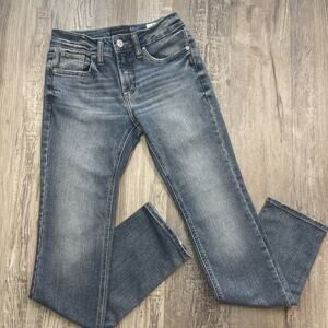 Silver Suki Straight Jeans Blue Womens Size 24 x 31